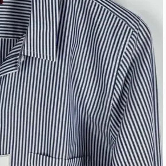 Untuckit Marsanne striped women's blue and white stripe button up blouse sz6 NWT - Picture 2 of 8
